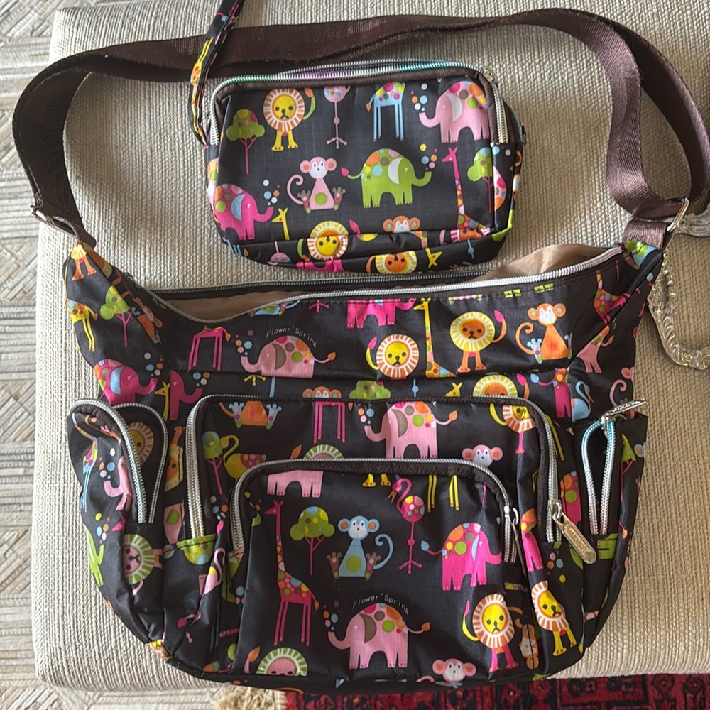 LeSportsack Crossbody Animal theme Messenger Bag